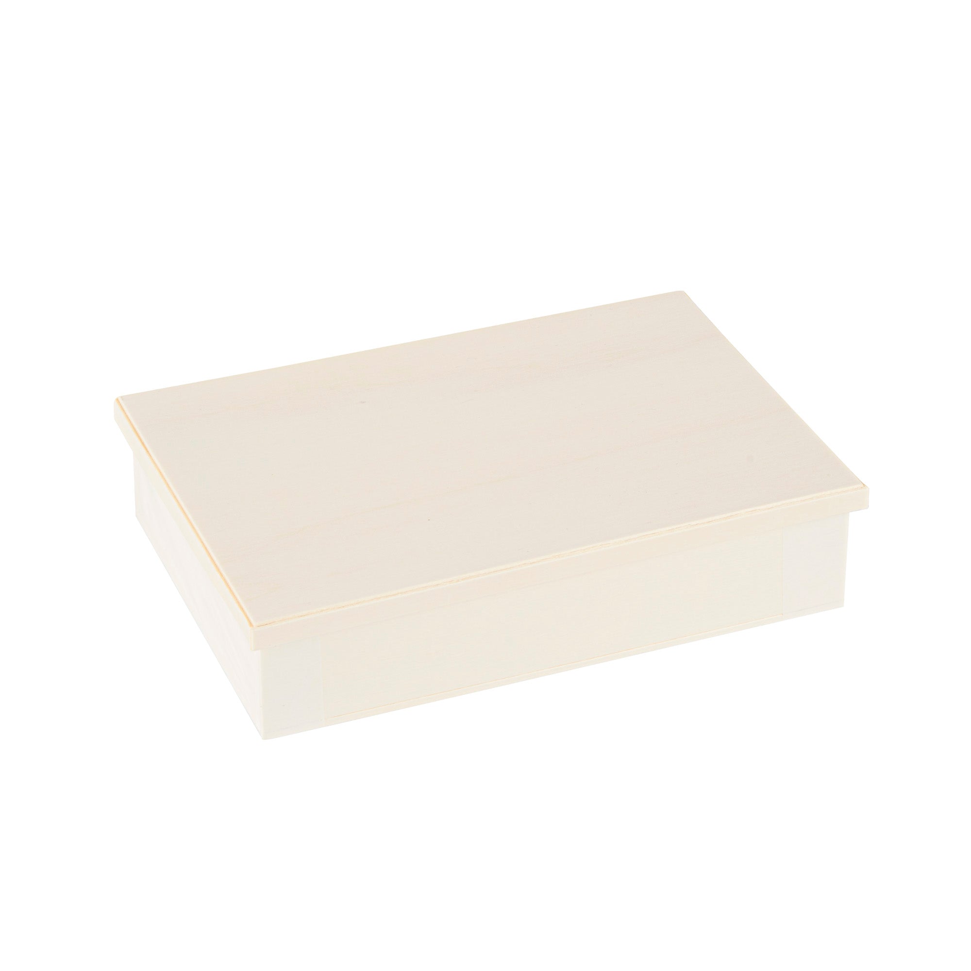 Taipei Rectangle Natural Poplar Lid - Fits 25 oz Bento Box - 100 count box