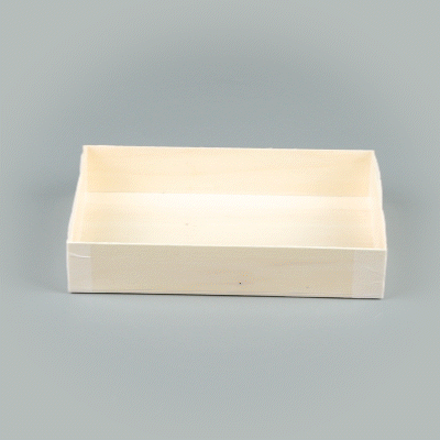 Taipei 31 oz Rectangle Natural Poplar Bento Box - 8" x 4 3/4" x 1 1/2" - 100 count box