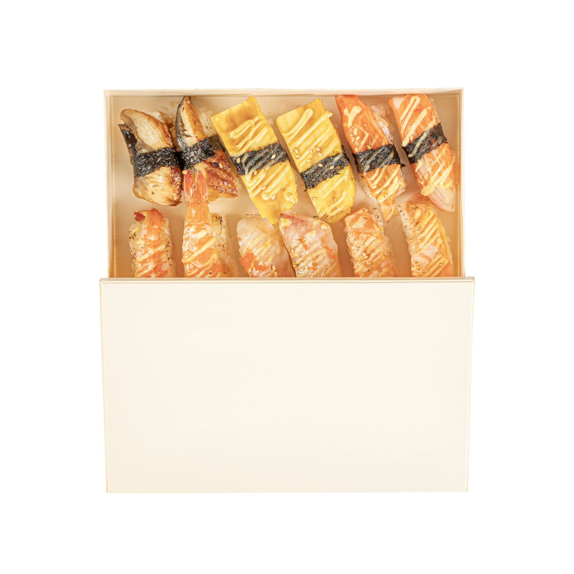 Taipei Rectangle Natural Poplar Lid - Fits 31 oz Bento Box - 100 count box