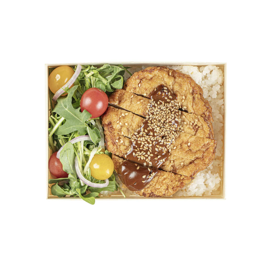 Taipei 24 oz Rectangle Natural Poplar Bento Box - 6 1/2" x 4 3/4" x 1 1/2" - 10 count box