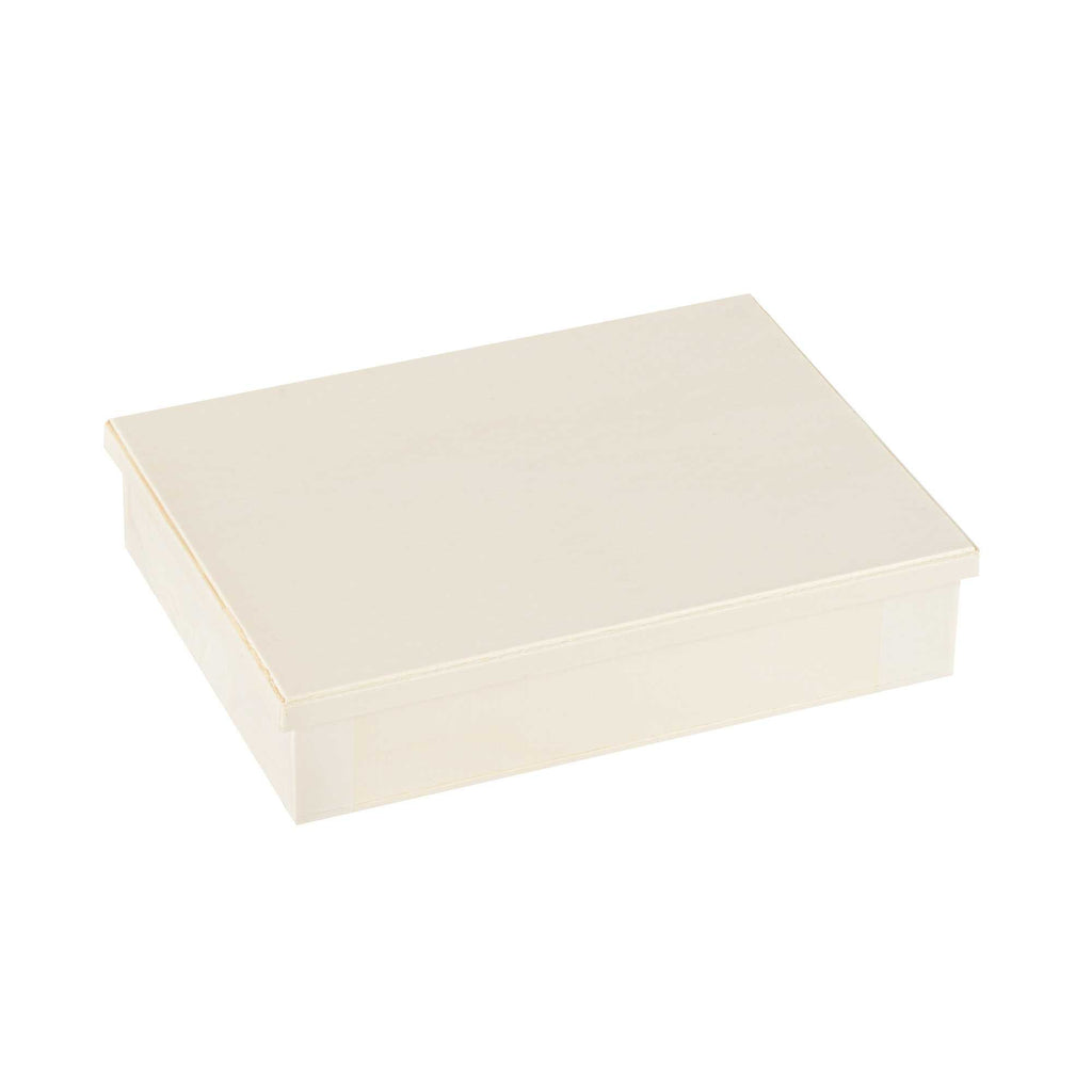Taipei Rectangle Natural Poplar Lid - Fits 24 oz Bento Box - 10 count box