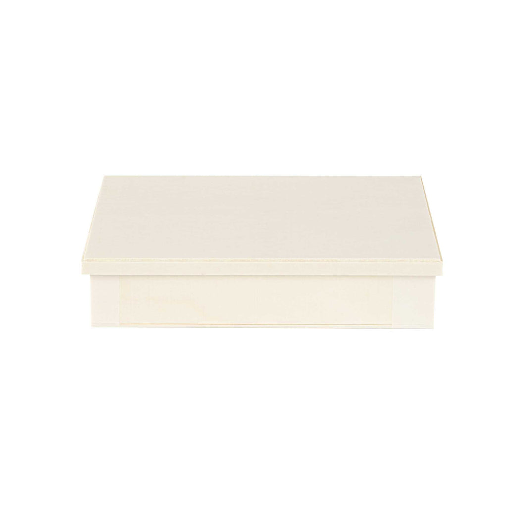 Taipei Rectangle Natural Poplar Lid - Fits 24 oz Bento Box - 10 count box