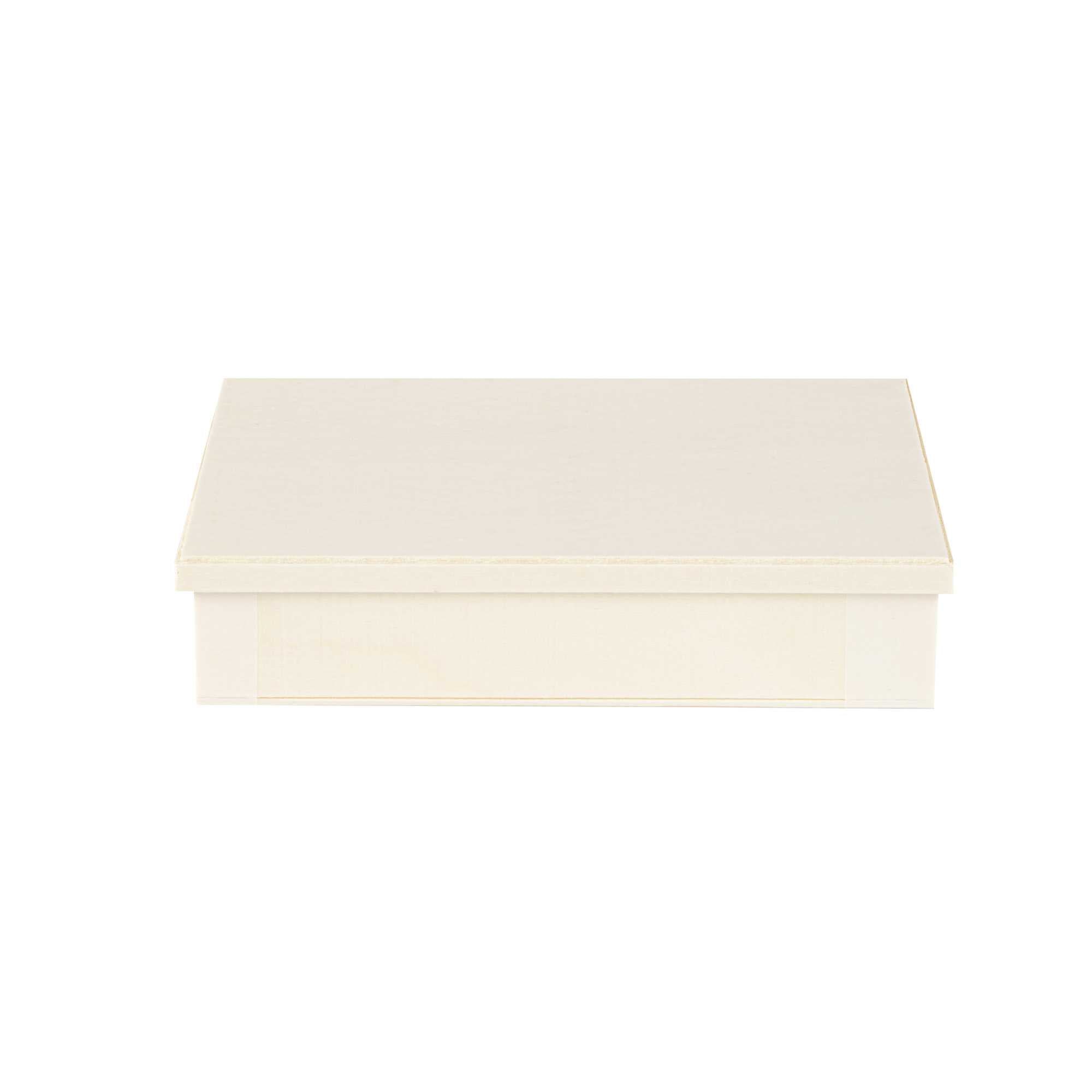 Taipei Rectangle Natural Poplar Lid - Fits 24 oz Bento Box - 10 count box