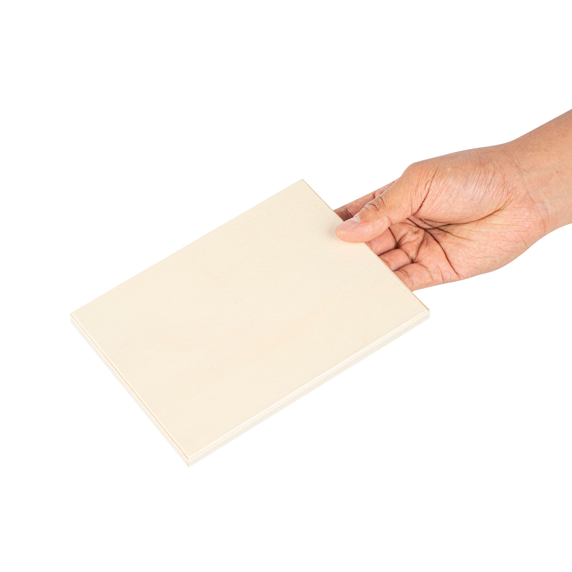 Taipei Rectangle Natural Poplar Lid - Fits 24 oz Bento Box - 100 count box