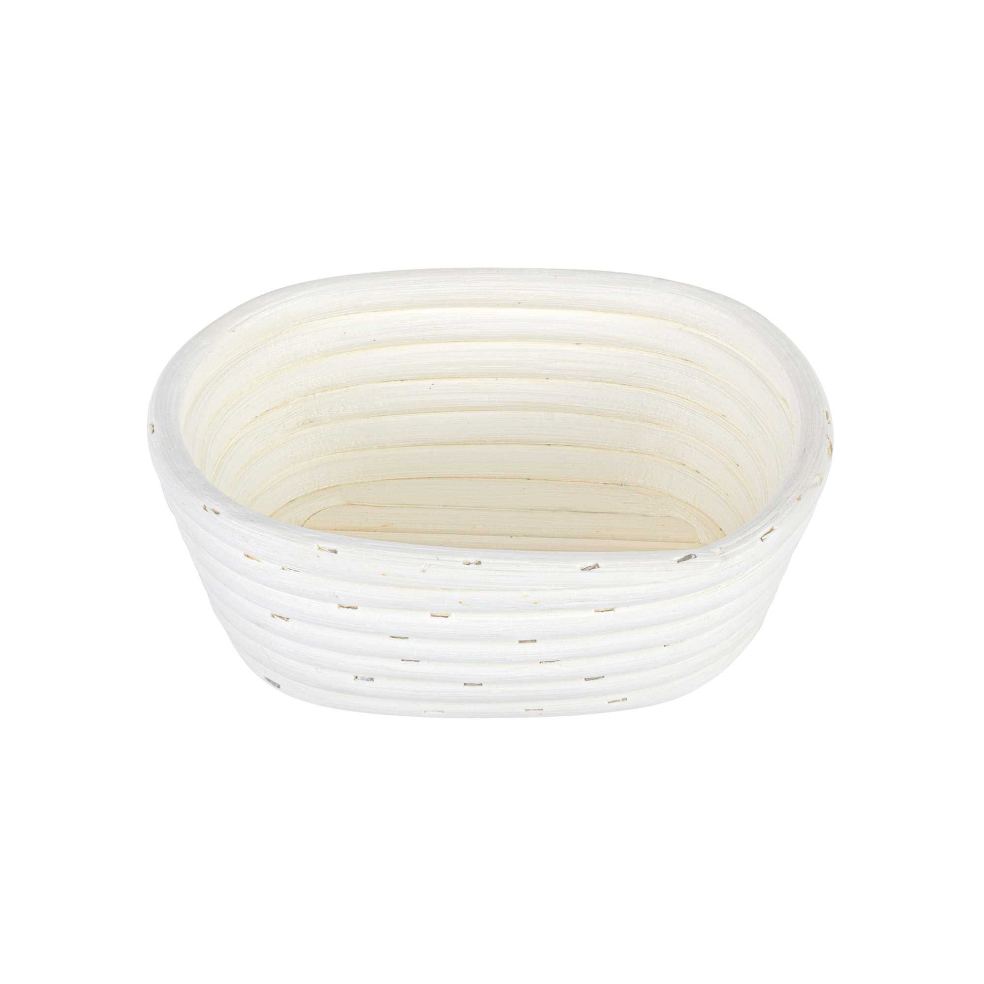 Pastry Tek Rattan Oval Natural Banneton Proofing Basket - with 2 Cotton Liners - 6 3/4" x 4 3/4" x 3 1/4" - 1 count box