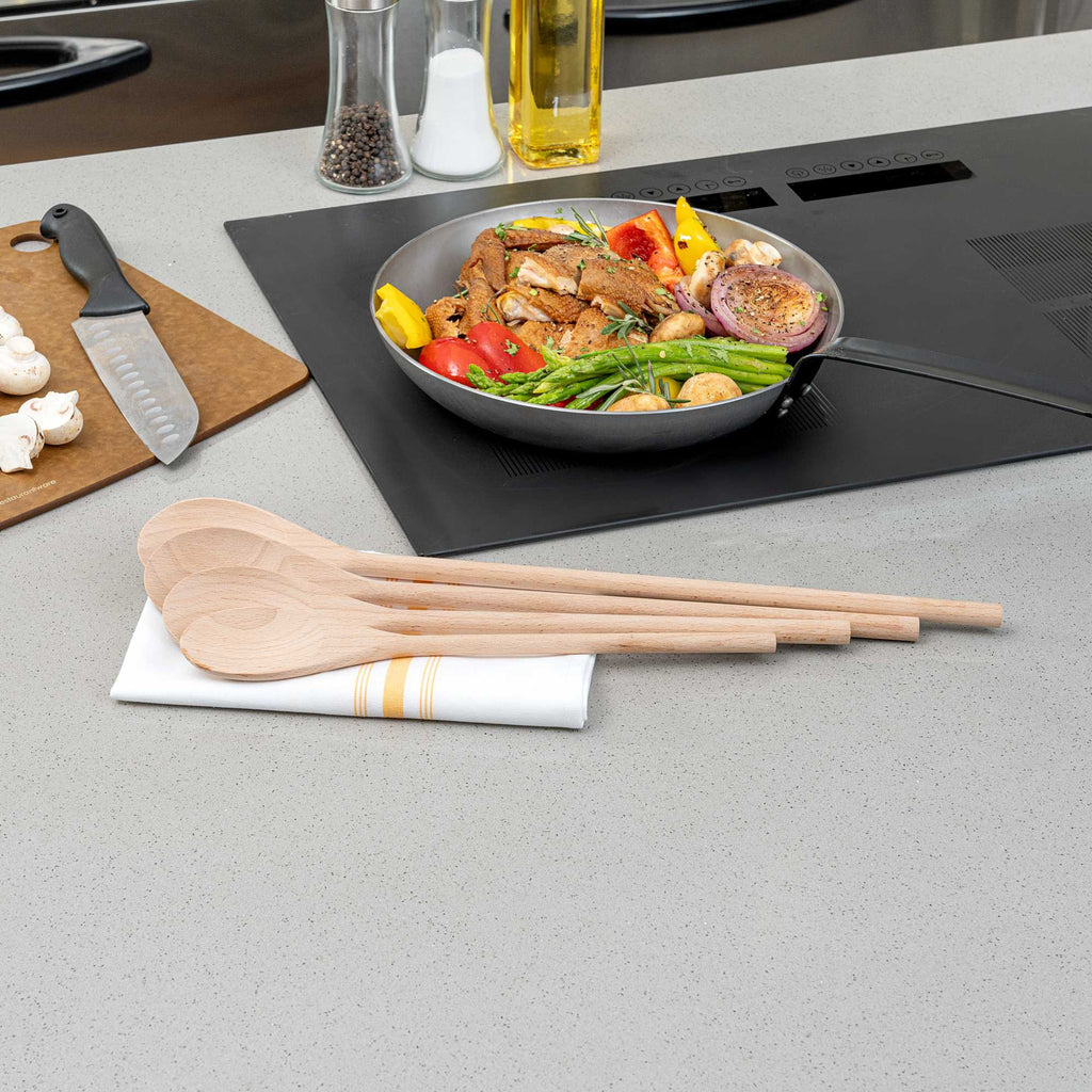 Nature Tek 4-Piece Beechwood Wooden Spoon Set - 1 count box