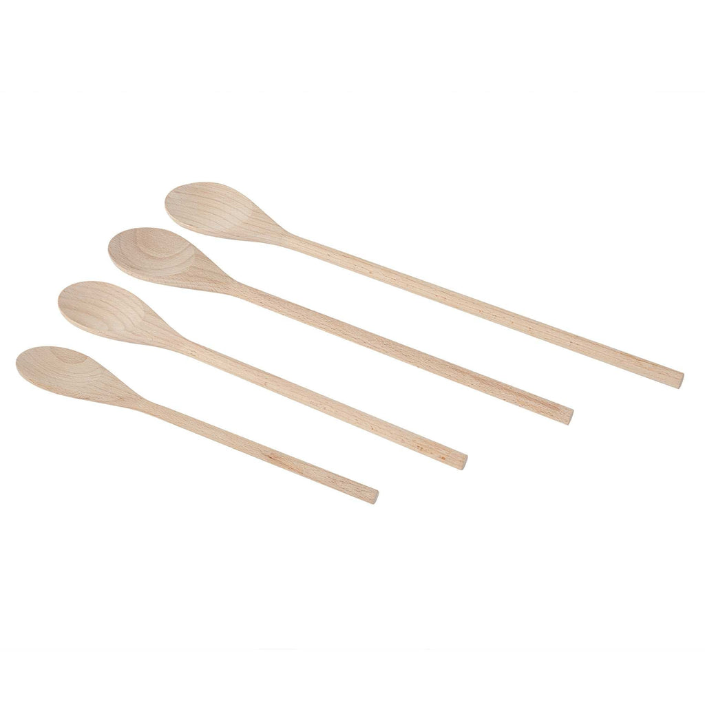 Nature Tek 4-Piece Beechwood Wooden Spoon Set - 1 count box