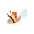 Chef 101 Fish White Porcelain Spoon - 4" x 1 1/2" x 1 1/4" - 10 count box