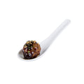 Chef 101 White Porcelain Asian Spoon - 5" x 1 3/4" x 2" - 10 count box
