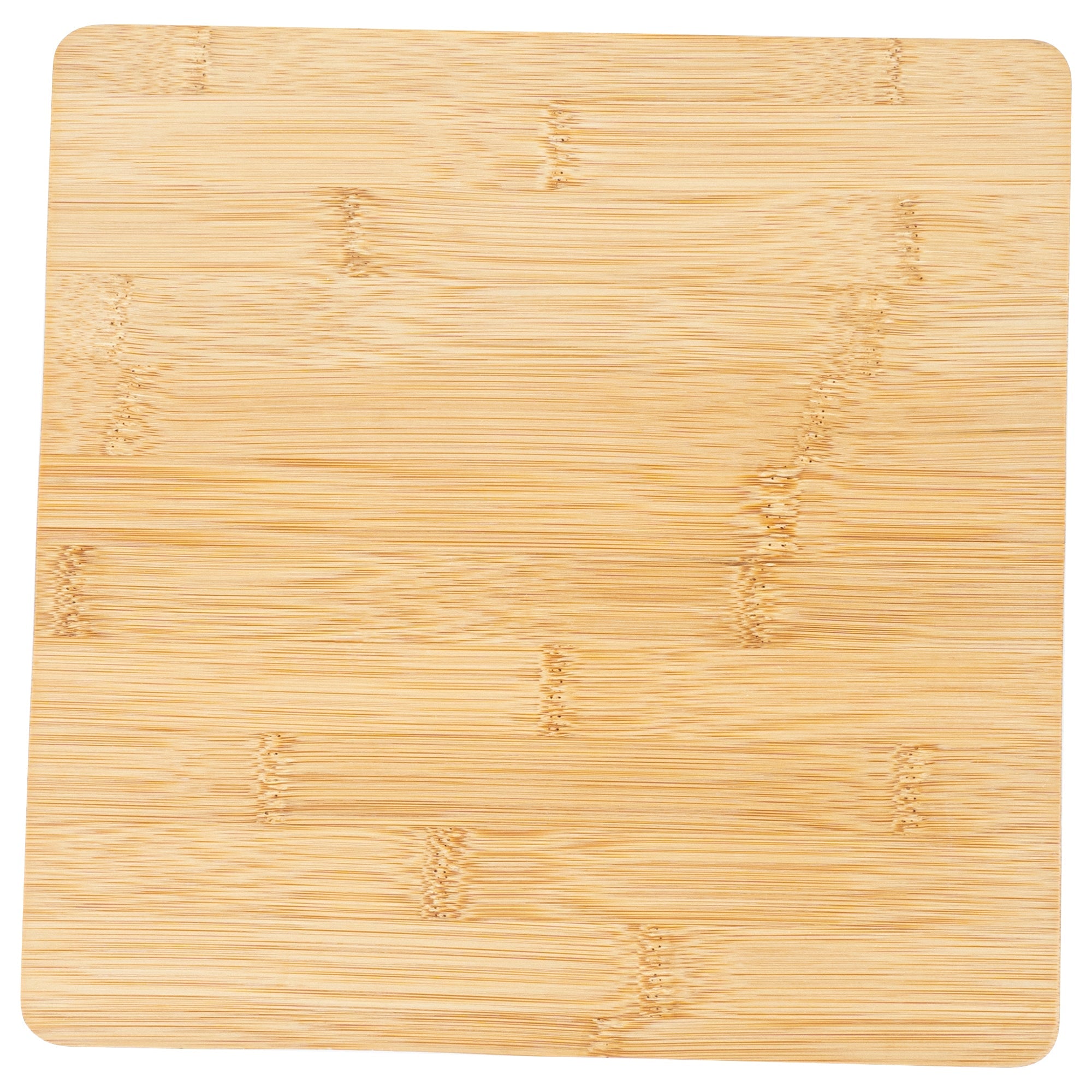 Chef 101 Hamptons Square Bamboo Serving Stand - with Porcelain Base - 9 3/4" x 9 3/4" x 4" - 1 count box
