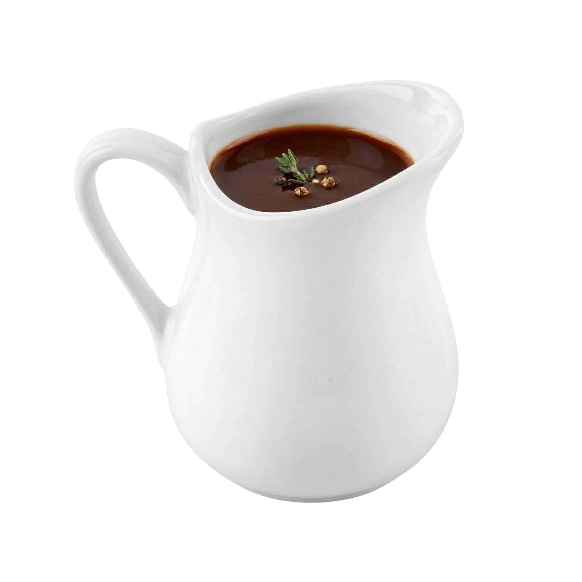 Chef 101 4 oz Round White Porcelain Classic Cream Cup - 3" x 2 1/2" x 3 1/4" - 1 count box
