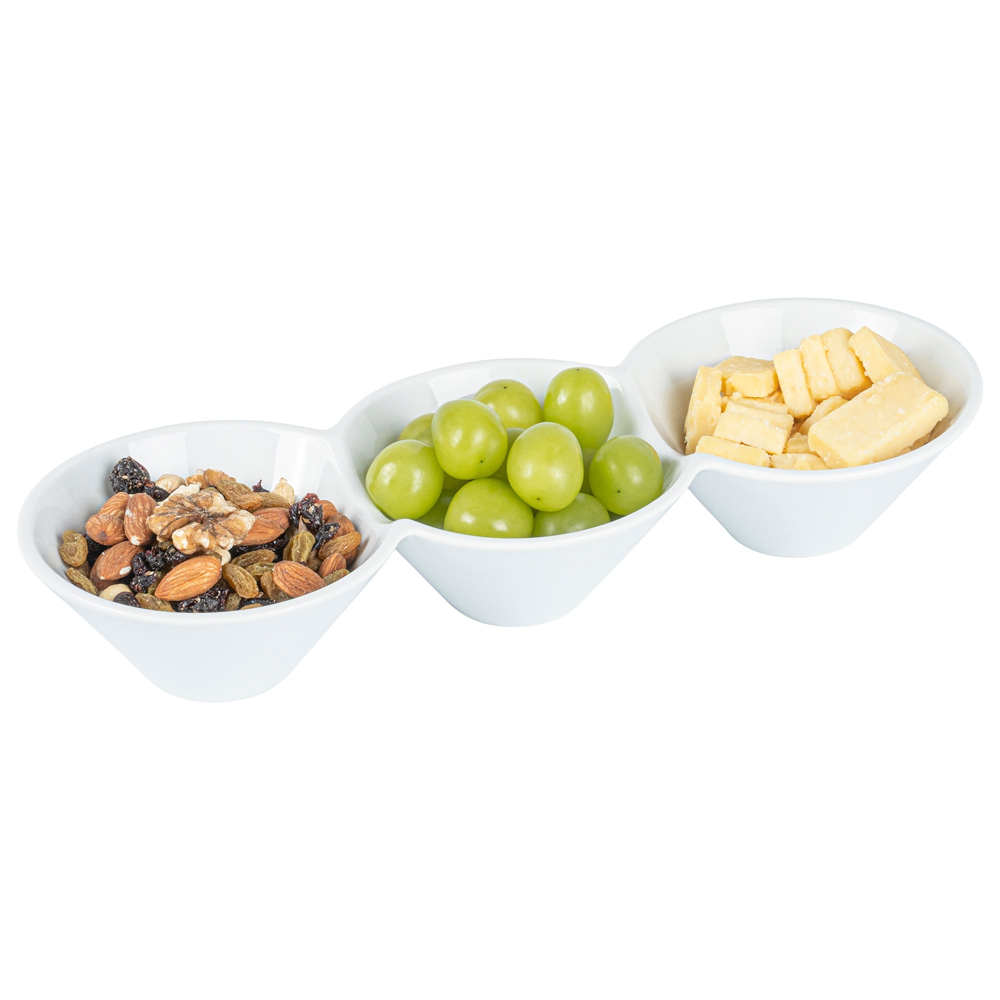 Chef 101 18 oz Round White Porcelain Modern Bowl Set - 13 1/2" x 5" x 2 1/4" - 1 count box