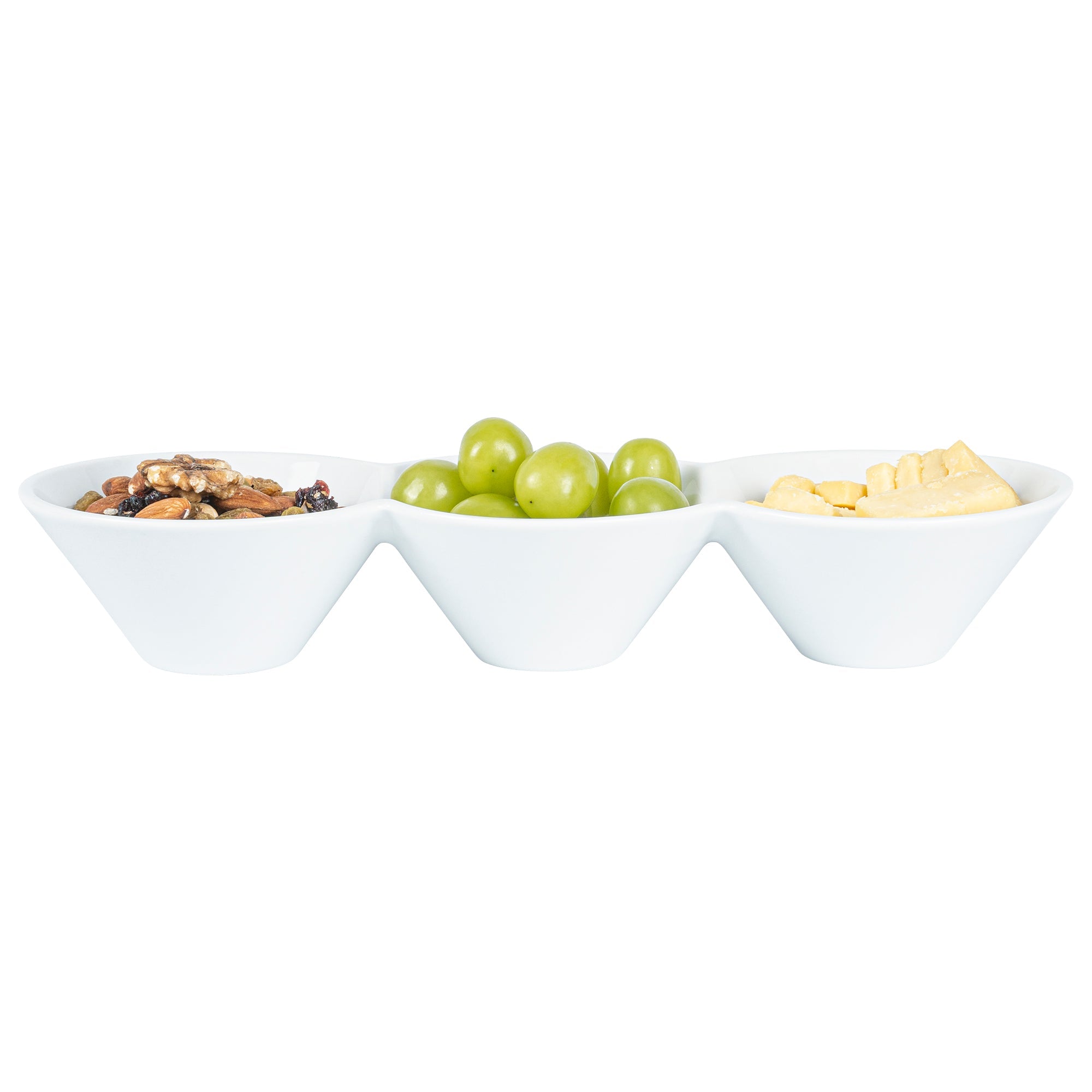 Chef 101 18 oz Round White Porcelain Modern Bowl Set - 13 1/2" x 5" x 2 1/4" - 1 count box