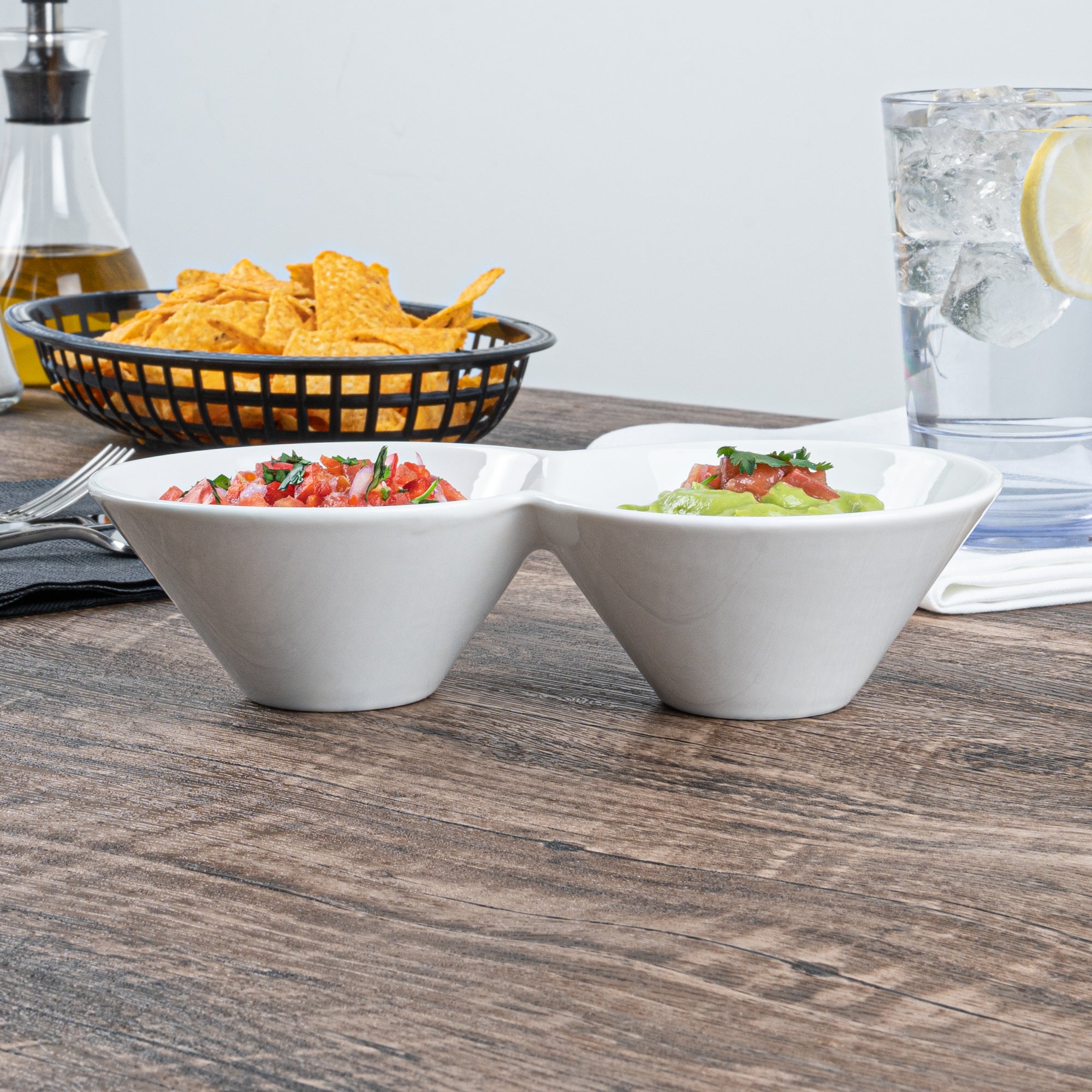 Chef 101 12 oz Round White Porcelain Bowl Set - 9" x 5" x 2 1/4" - 1 count box