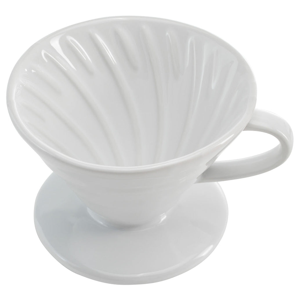 Restpresso 10 oz White Ceramic Coffee Dripper - 4 3/4" x 4 3/4" x 3 1/2" - 1 count box