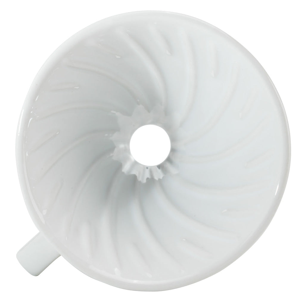 Restpresso 10 oz White Ceramic Coffee Dripper - 4 3/4" x 4 3/4" x 3 1/2" - 1 count box