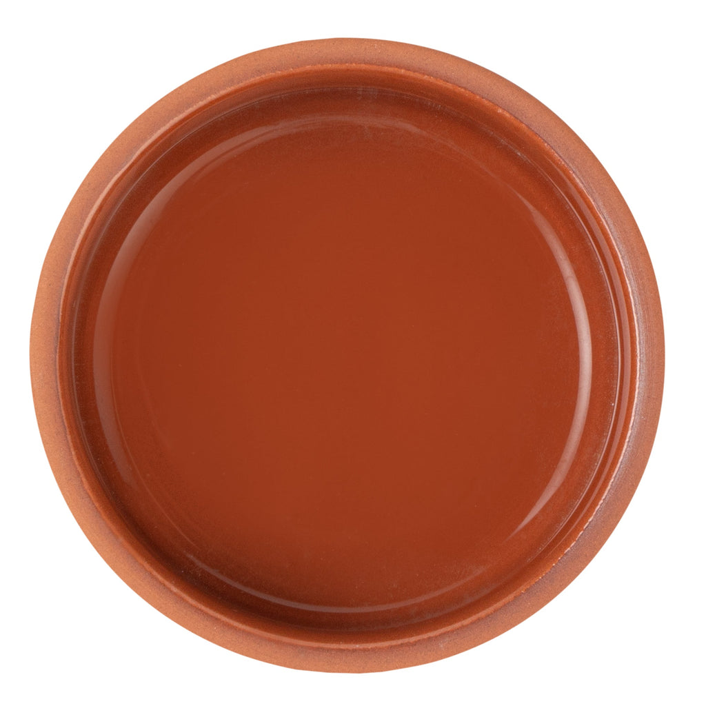 Terra Tek 3 oz Terracotta Cazuela Bowl - Brown Glazed Interior, Oven-Safe, Microwave-Safe - 3 1/4'' x 3 1/4'' x 1 1/2'' - 2 count box
