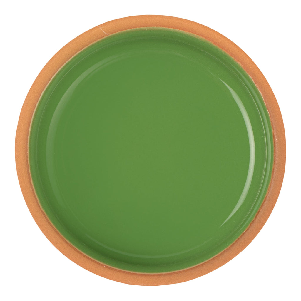 Terra Tek 3 oz Terracotta Cazuela Bowl - Green Glazed Interior, Oven-Safe, Microwave-Safe - 3 1/4'' x 3 1/4'' x 1 1/2'' - 10 count box