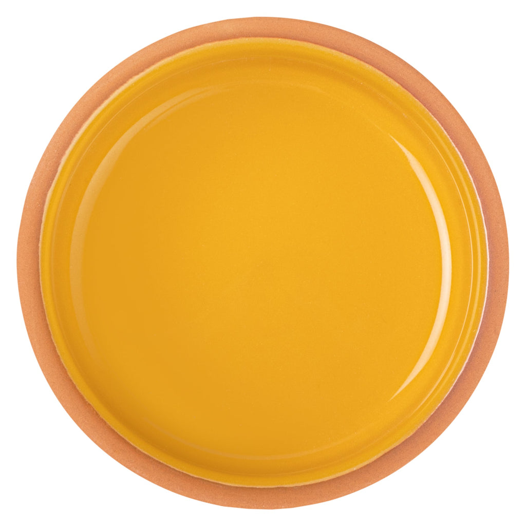 Terra Tek 3 oz Terracotta Cazuela Bowl - Yellow Glazed Interior, Oven-Safe, Microwave-Safe - 3 1/4'' x 3 1/4'' x 1 1/2'' - 2 count box