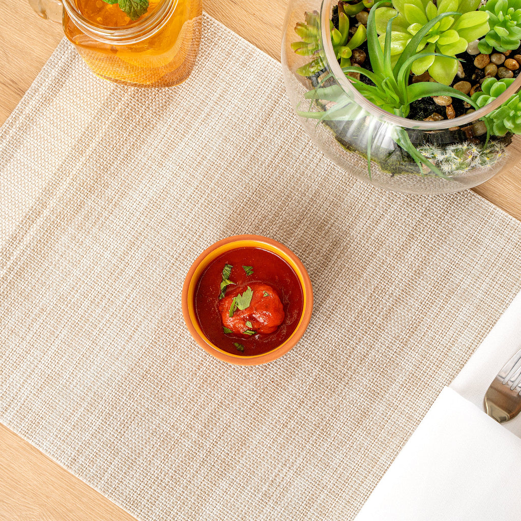 Terra Tek 3 oz Terracotta Cazuela Bowl - Yellow Glazed Interior, Oven-Safe, Microwave-Safe - 3 1/4'' x 3 1/4'' x 1 1/2'' - 10 count box