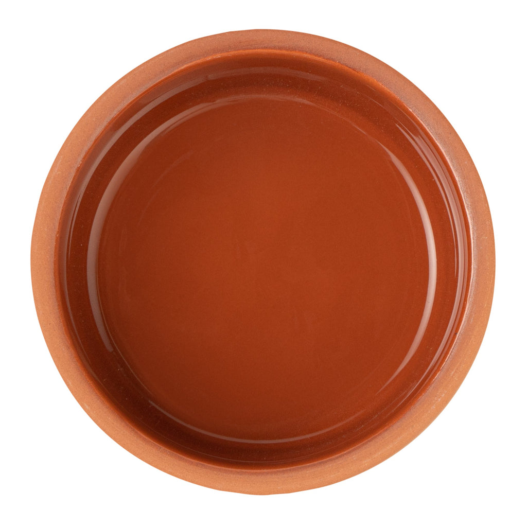 Terra Tek 5 oz Terracotta Cazuela Bowl - Brown Glazed Interior, Oven-Safe, Microwave-Safe - 3 3/4" x 3 3/4" x 1 3/4" - 10 count box