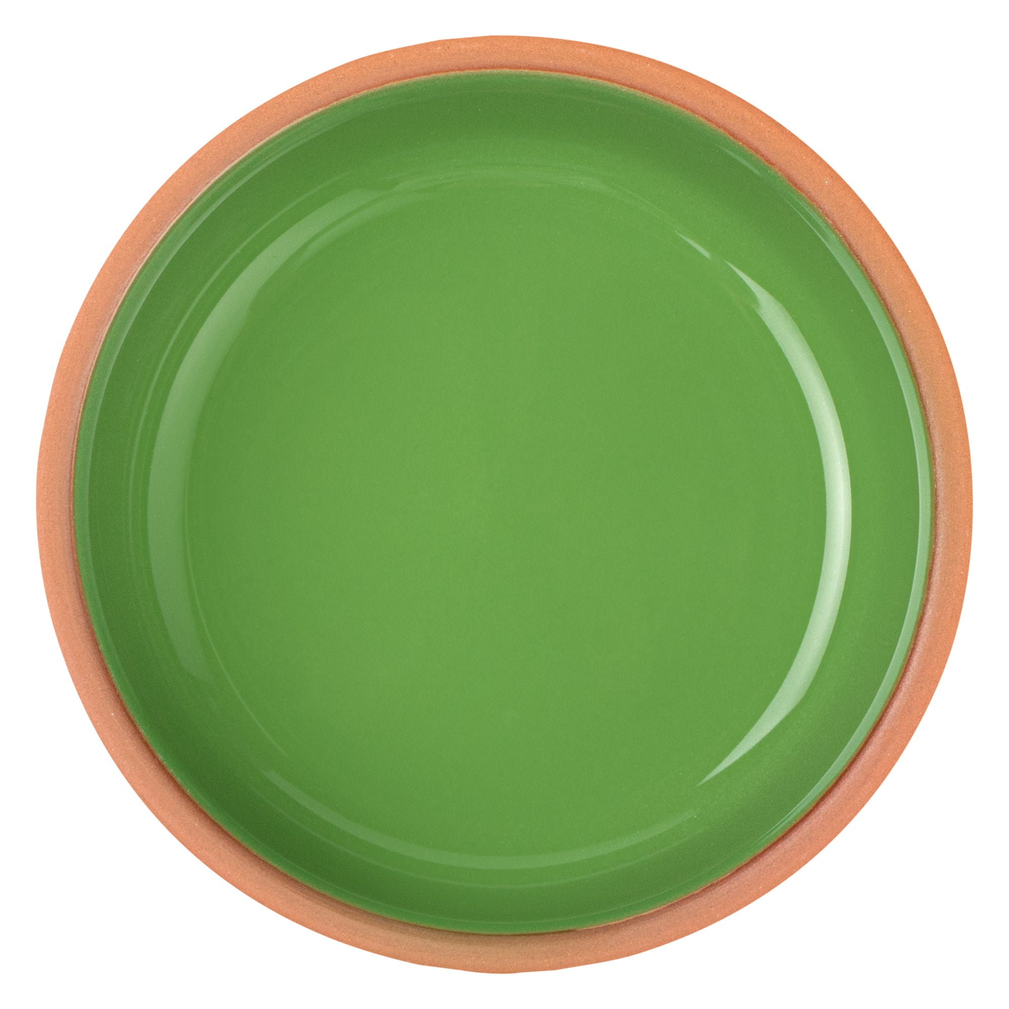 Terra Tek 5 oz Terracotta Cazuela Bowl - Green Glazed Interior, Oven-Safe, Microwave-Safe - 4'' x 4'' x 1 1/2'' - 10 count box