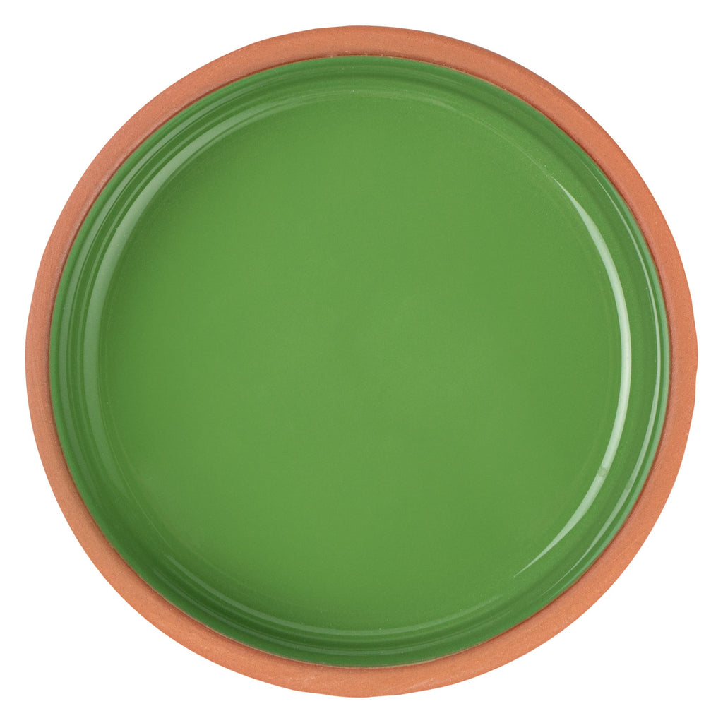 Terra Tek 7 oz Terracotta Cazuela Bowl - Green Glazed Interior, Oven-Safe, Microwave-Safe - 4 3/4'' x 4 3/4'' x 1 1/2'' - 2 count box