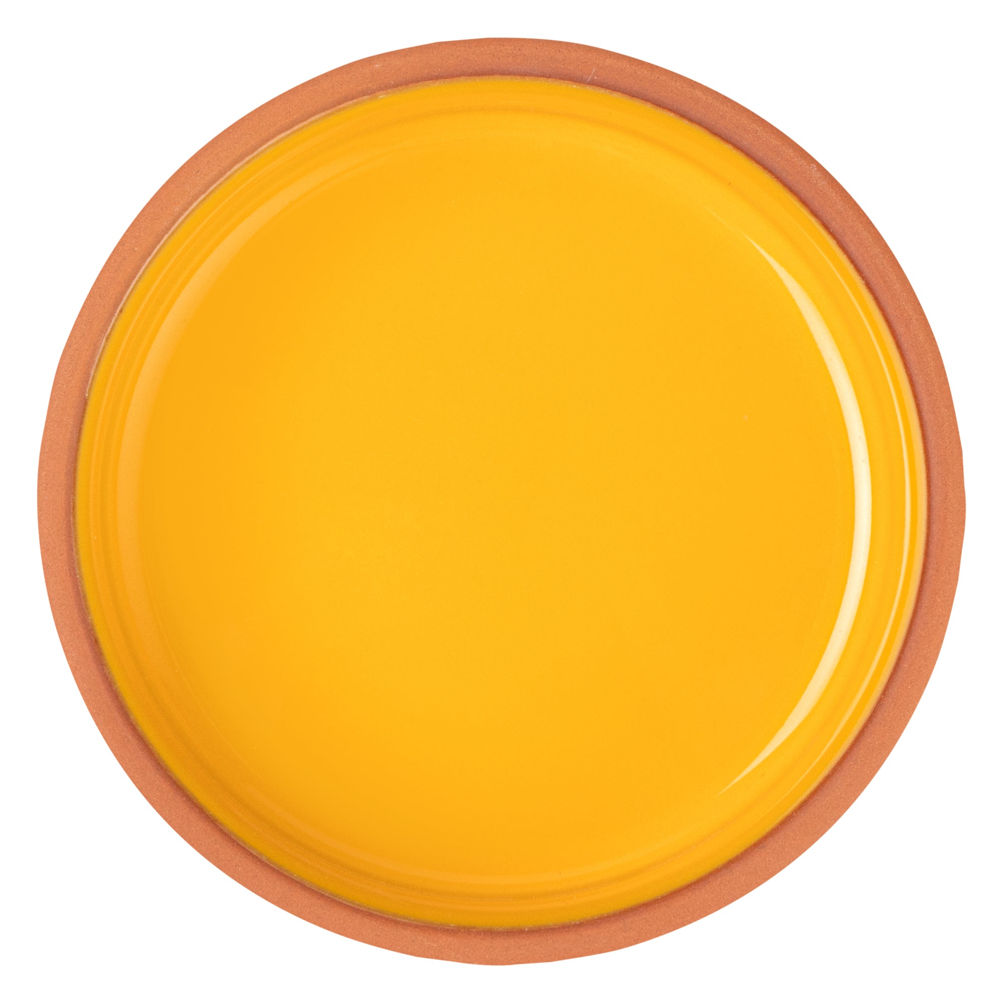 Terra Tek 7 oz Terracotta Cazuela Bowl - Yellow Glazed Interior, Oven-Safe, Microwave-Safe - 4 3/4'' x 4 3/4'' x 1 1/2'' - 2 count box
