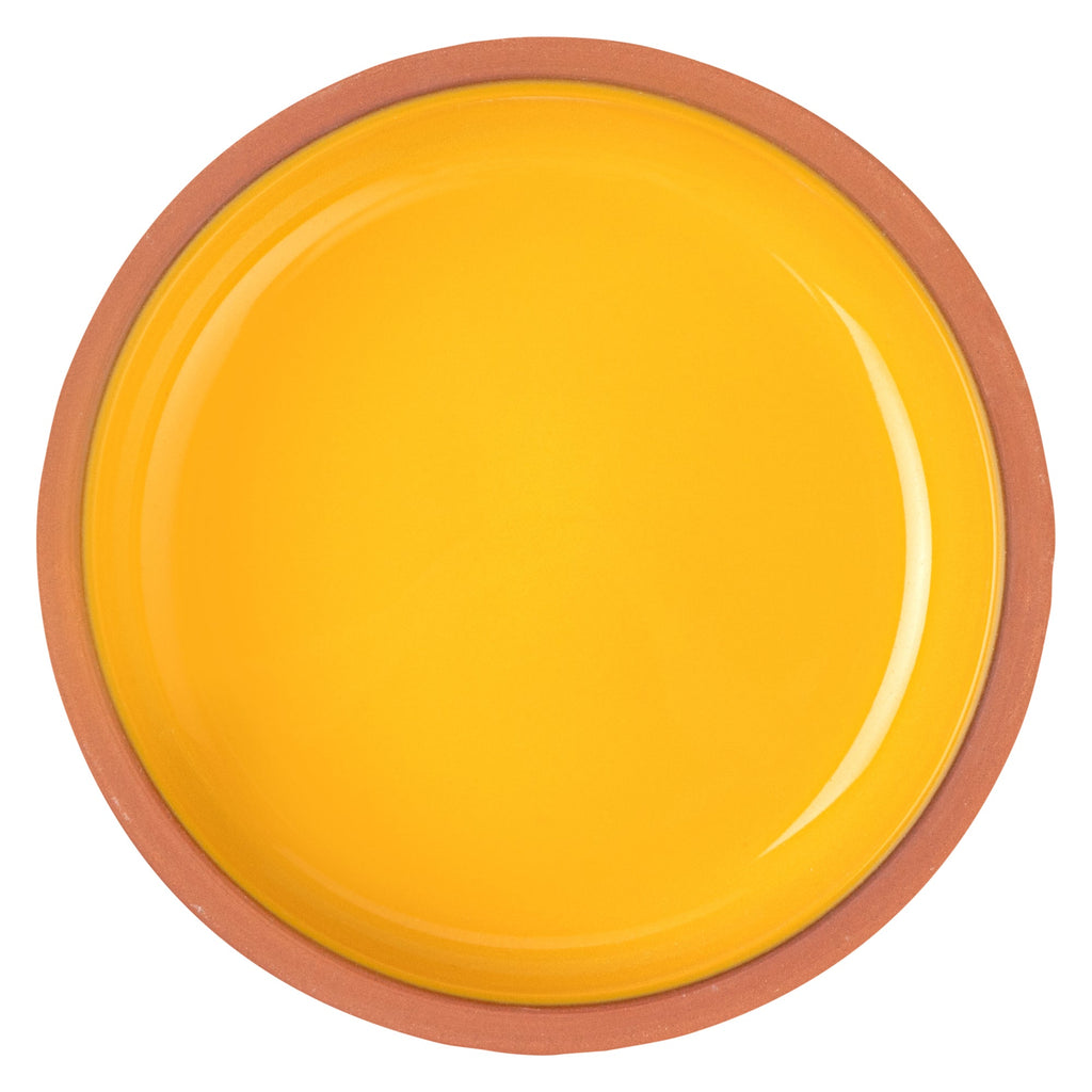 Terra Tek 7 oz Terracotta Cazuela Bowl - Yellow Glazed Interior, Oven-Safe, Microwave-Safe - 4 1/2'' x 4 1/2'' x 1 1/2'' - 2 count box