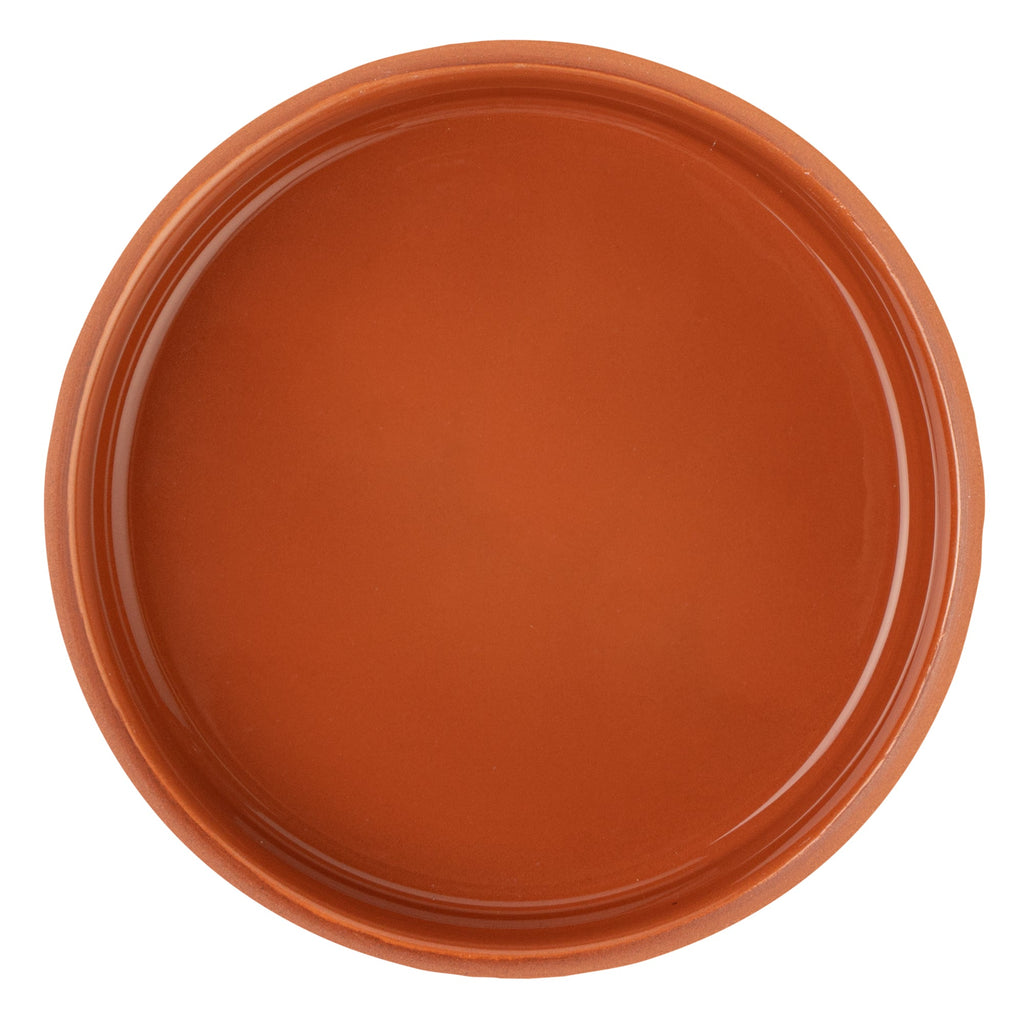 Terra Tek 9 oz Terracotta Cazuela Bowl - Brown Glazed Interior, Oven-Safe, Microwave-Safe - 5'' x 5'' x 1 1/4'' - 2 count box