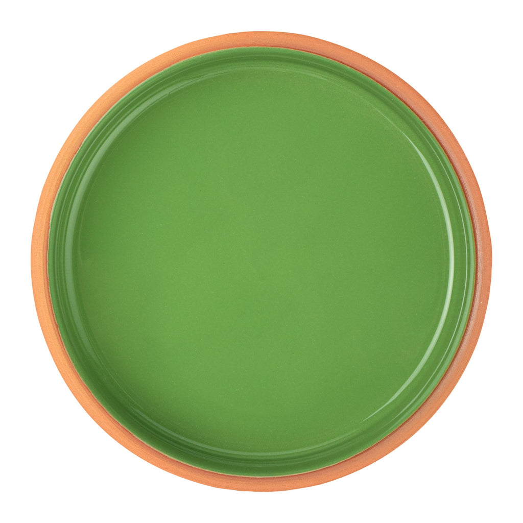 Terra Tek 9 oz Terracotta Cazuela Bowl - Green Glazed Interior, Oven-Safe, Microwave-Safe - 5'' x 5'' x 1 1/4'' - 2 count box