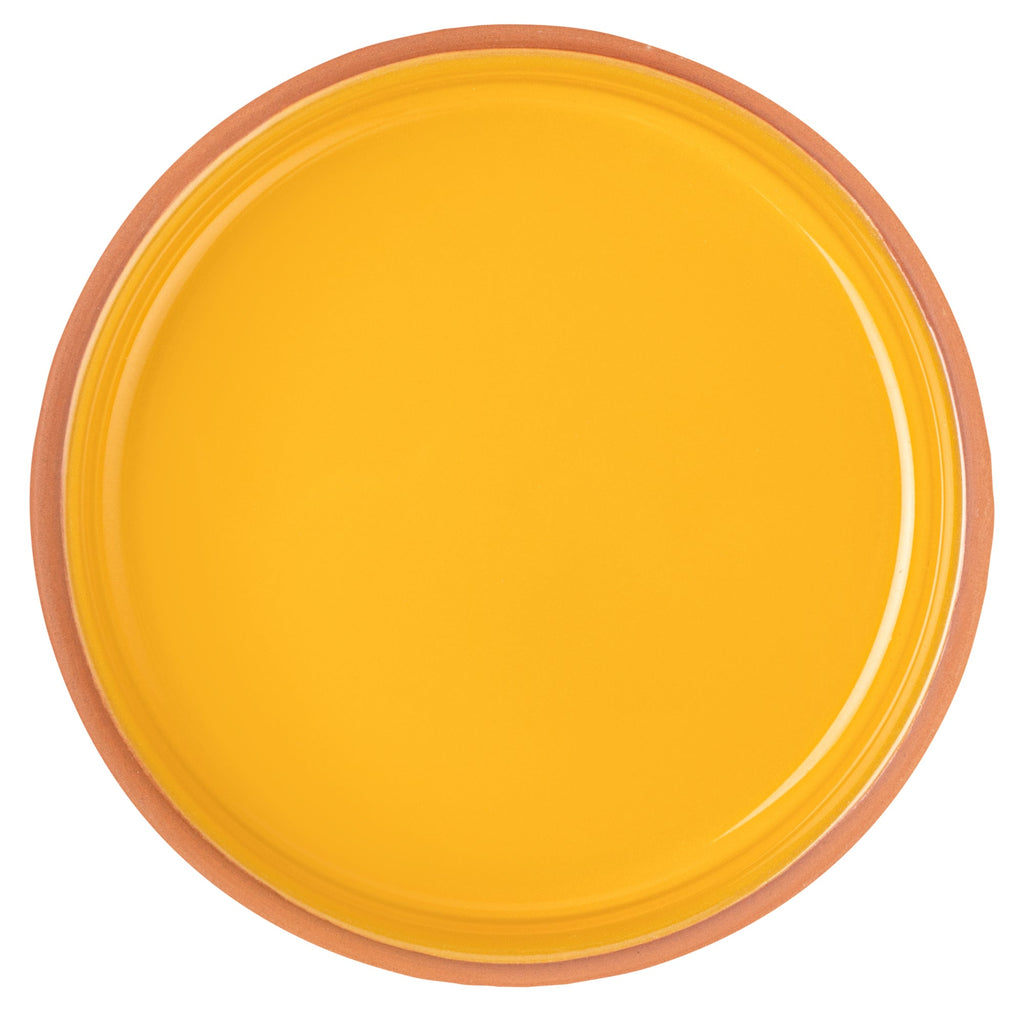 Terra Tek 9 oz Terracotta Cazuela Bowl - Yellow Glazed Interior, Oven-Safe, Microwave-Safe - 5'' x 5'' x 1 1/4'' - 2 count box
