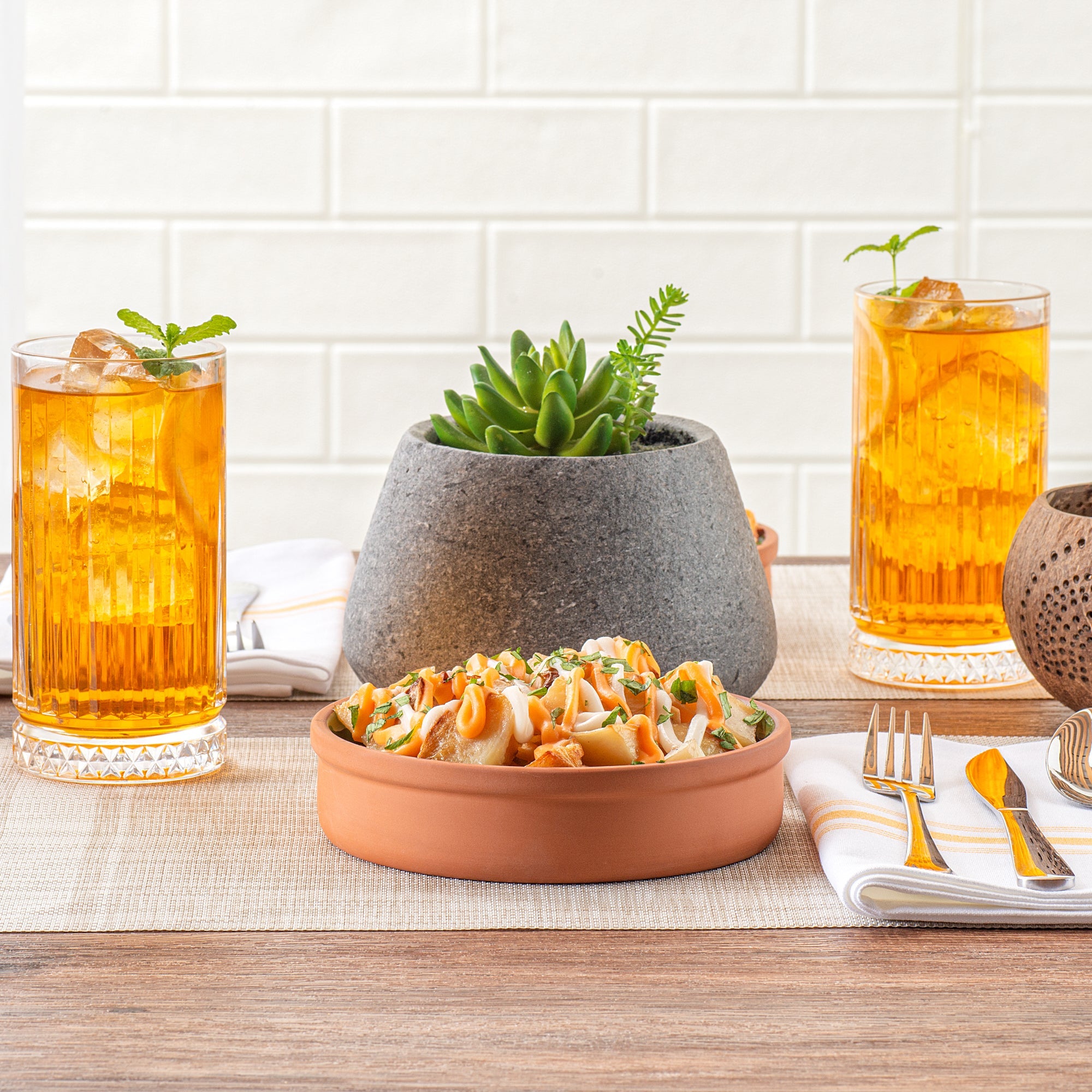Terra Tek 15 oz Terracotta Cazuela Bowl - Green Glazed Interior, Oven-Safe, Microwave-Safe - 6 1/4" x 6 1/4" x 1 1/2" - 10 count box