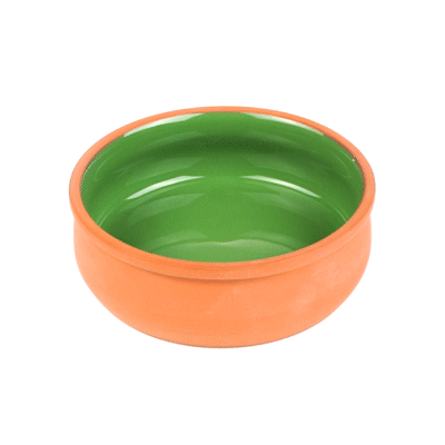 Terra Tek 17 oz Terracotta Cazuela Bowl - Green Glazed Interior, Oven-Safe, Microwave-Safe - 5 3/4" x 5 3/4" x 2" - 2 count box