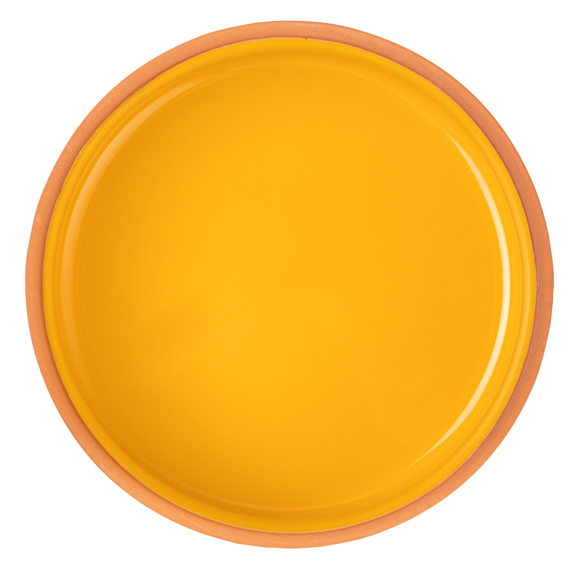 Terra Tek 17 oz Terracotta Cazuela Bowl - Yellow Glazed Interior, Oven-Safe, Microwave-Safe - 5 3/4" x 5 3/4" x 2" - 10 count box