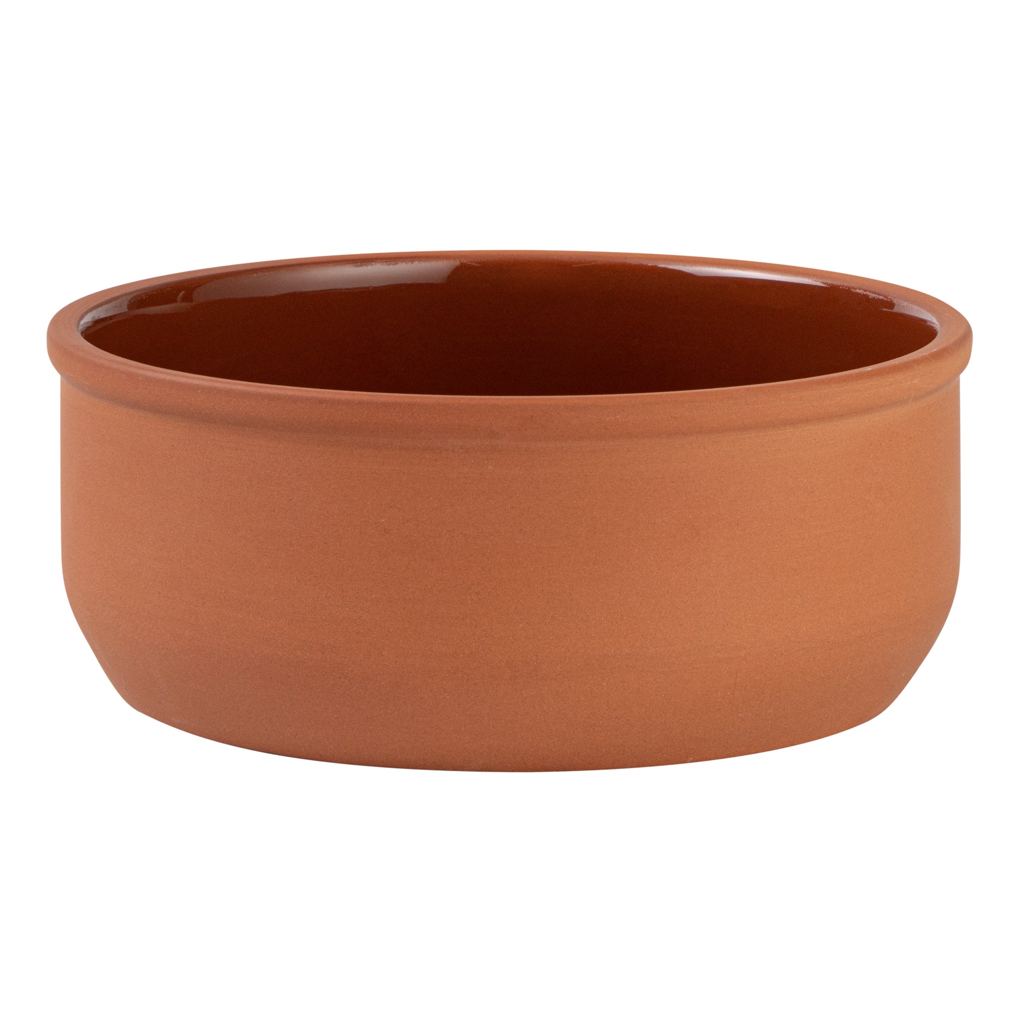 Terra Tek 27 oz Terracotta Cazuela Bowl - Brown Glazed Interior, Oven-Safe, Microwave-Safe - 6 1/4'' x 6 1/4'' x 2 1/2'' - 2 count box