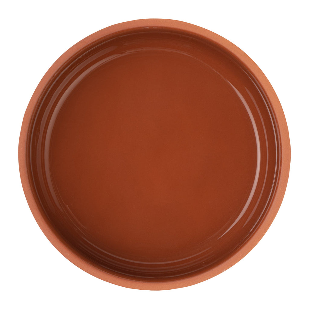 Terra Tek 27 oz Terracotta Cazuela Bowl - Brown Glazed Interior, Oven-Safe, Microwave-Safe - 6 1/4'' x 6 1/4'' x 2 1/2'' - 10 count box
