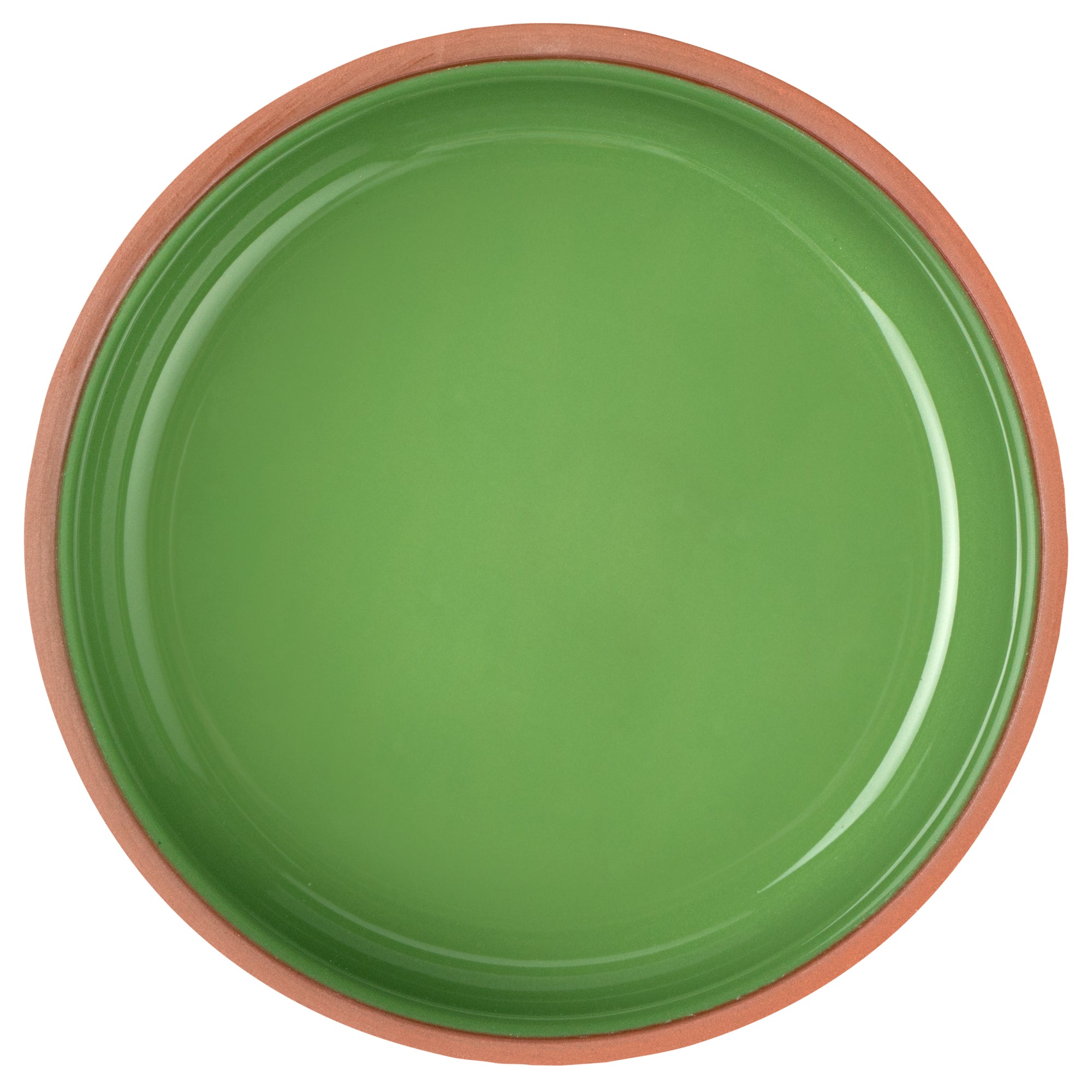 Terra Tek 27 oz Terracotta Cazuela Bowl - Green Glazed Interior, Oven-Safe, Microwave-Safe - 6 1/4'' x 6 1/4'' x 2 1/2'' - 2 count box