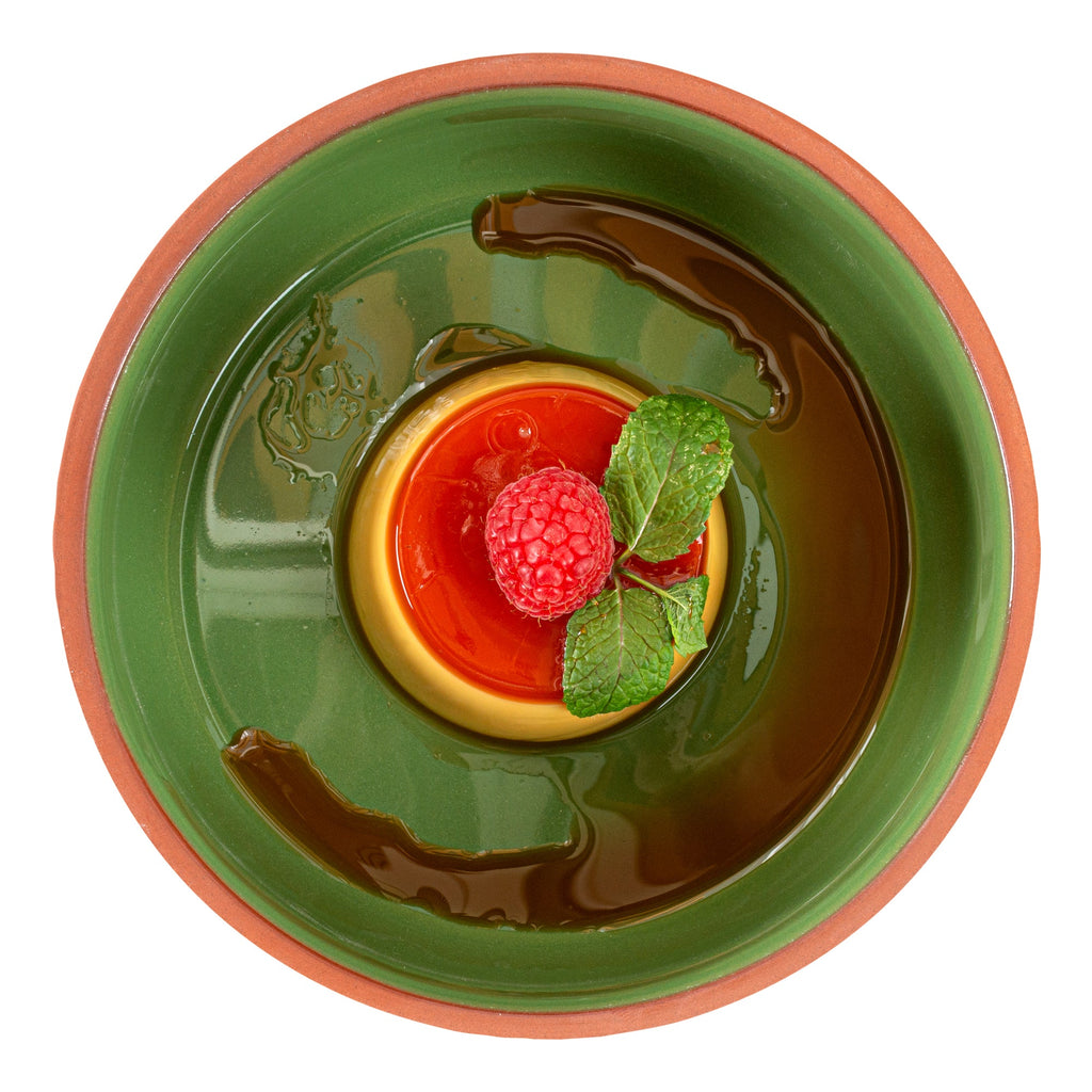Terra Tek 27 oz Terracotta Cazuela Bowl - Green Glazed Interior, Oven-Safe, Microwave-Safe - 6 1/4'' x 6 1/4'' x 2 1/2'' - 10 count box