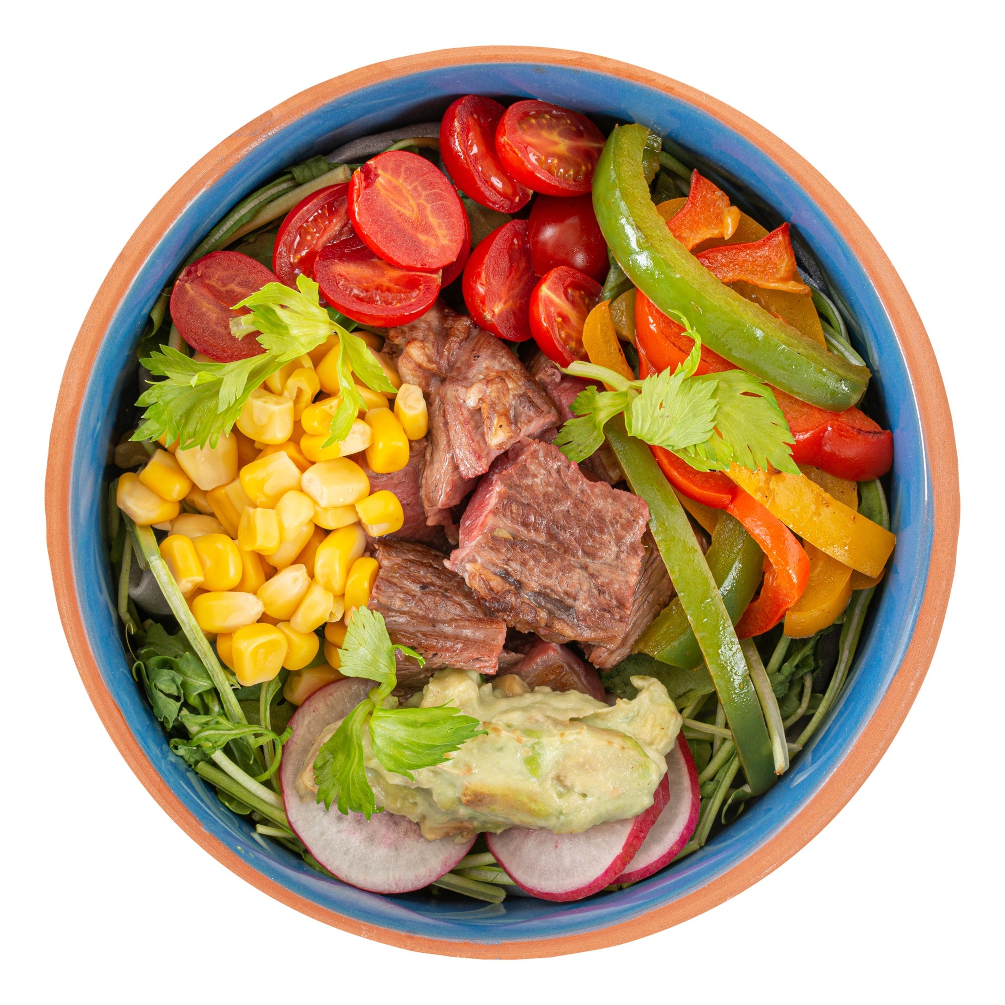 Terra Tek 34 oz Terracotta Cazuela Bowl - Blue Glazed Interior, Oven-Safe, Microwave-Safe - 6 1/4" x 6 1/4" x 3 1/2" - 2 count box