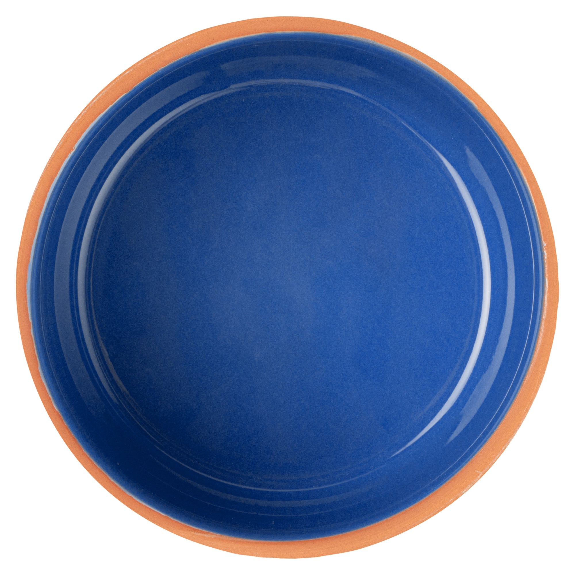 Terra Tek 34 oz Terracotta Cazuela Bowl - Blue Glazed Interior, Oven-Safe, Microwave-Safe - 6 1/4" x 6 1/4" x 3 1/2" - 2 count box