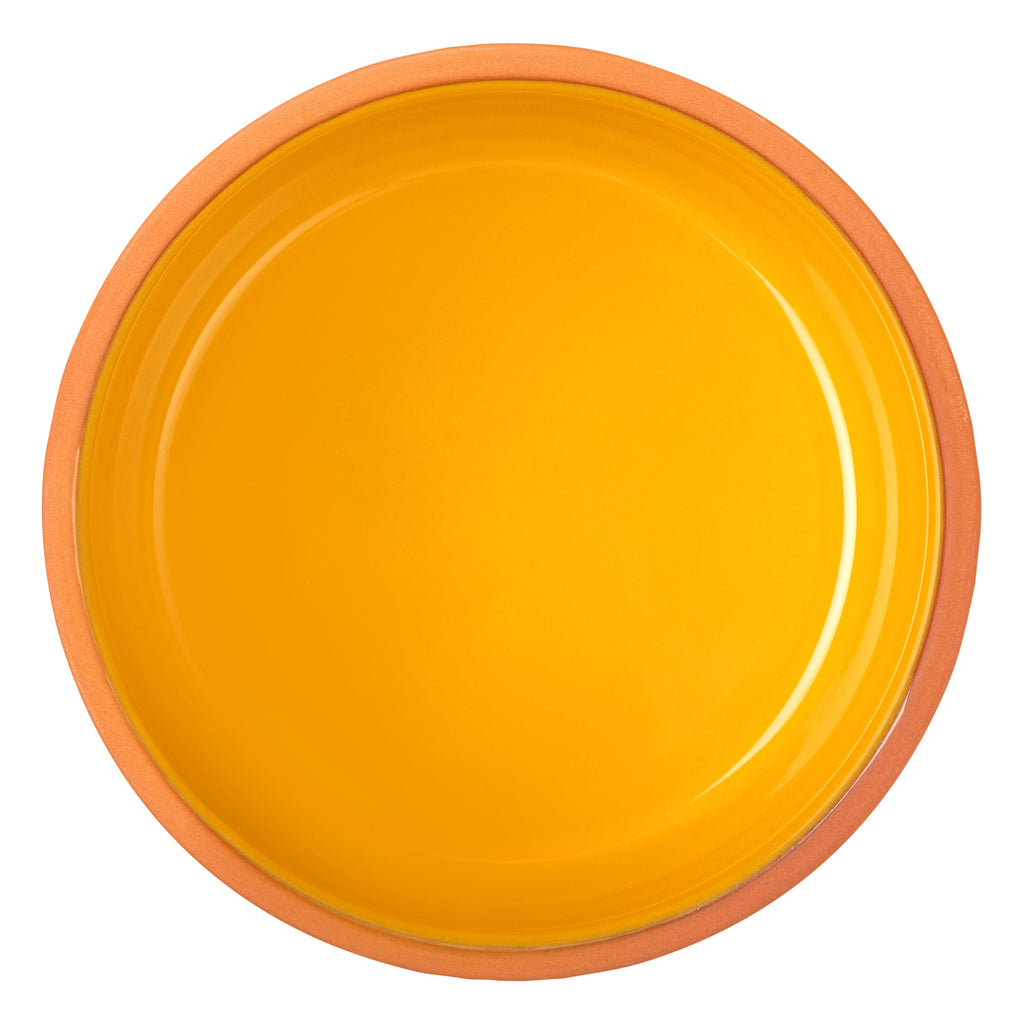 Terra Tek 34 oz Terracotta Cazuela Bowl - Yellow Glazed Interior, Oven-Safe, Microwave-Safe - 6 1/4" x 6 1/4" x 3 1/2" - 2 count box