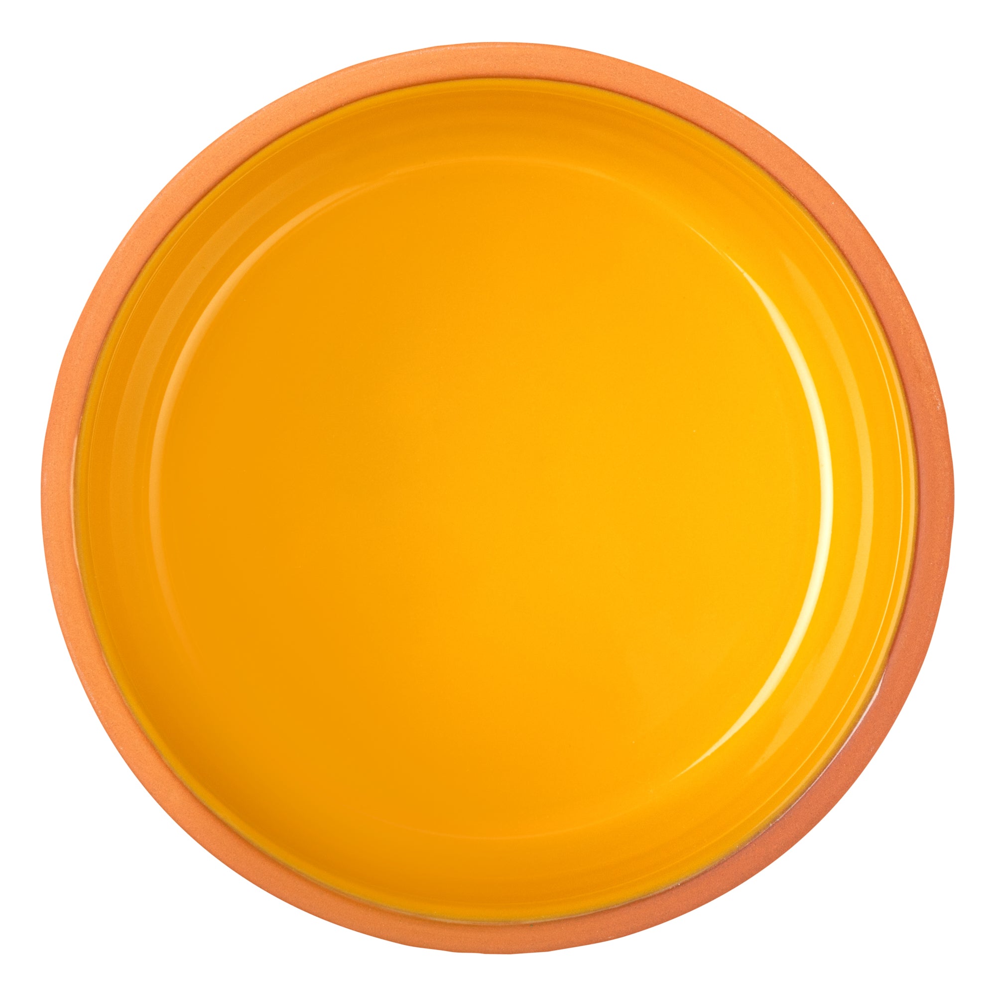 Terra Tek 34 oz Terracotta Cazuela Bowl - Yellow Glazed Interior, Oven-Safe, Microwave-Safe - 6 1/4" x 6 1/4" x 3 1/2" - 10 count box