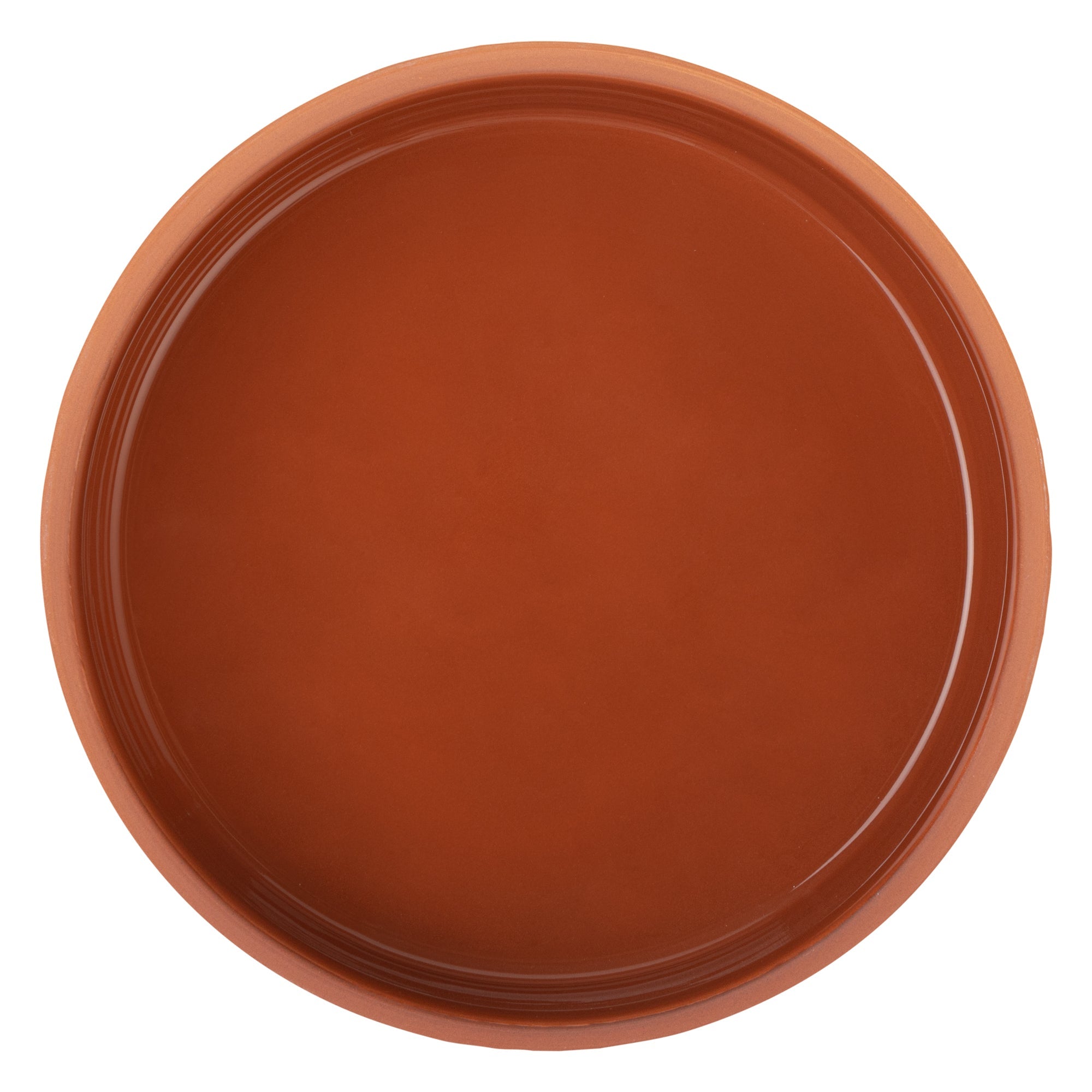 Terra Tek 34 oz Terracotta Cazuela Bowl - Brown Glazed Interior, Oven-Safe, Microwave-Safe - 7 1/2'' x 7 1/2'' x 2 1/4'' - 10 count box