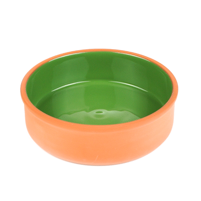 Terra Tek 34 oz Terracotta Cazuela Bowl - Green Glazed Interior, Oven-Safe, Microwave-Safe - 7 1/2'' x 7 1/2'' x 2 1/4'' - 2 count box