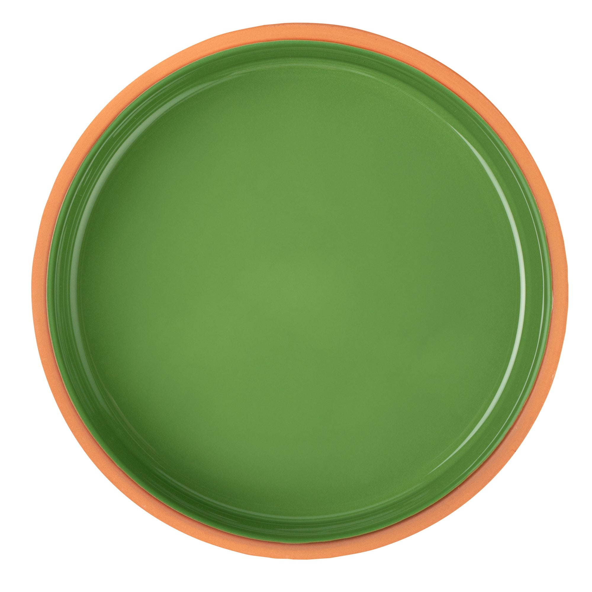 Terra Tek 34 oz Terracotta Cazuela Bowl - Green Glazed Interior, Oven-Safe, Microwave-Safe - 7 1/2'' x 7 1/2'' x 2 1/4'' - 10 count box