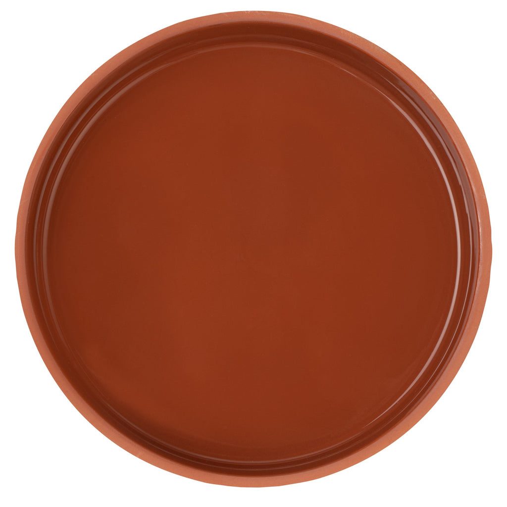 Terra Tek 51 oz Terracotta Cazuela Bowl - Brown Glazed Interior, Oven-Safe, Microwave-Safe - 9'' x 9'' x 2 1/4'' - 10 count box
