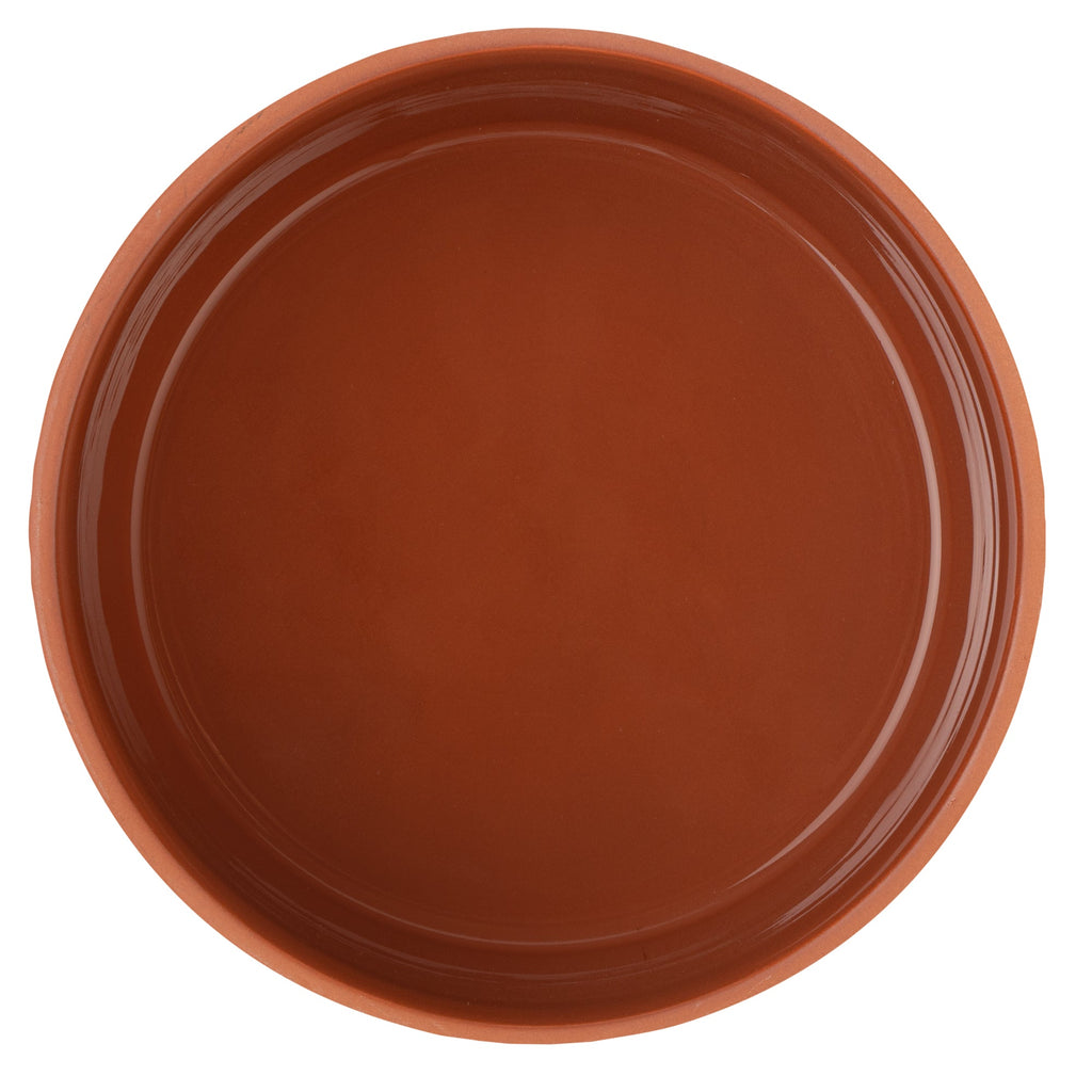 Terra Tek 68 oz Terracotta Cazuela Bowl - Brown Glazed Interior, Oven-Safe, Microwave-Safe - 7 1/2'' x 7 1/2'' x 4'' - 10 count box