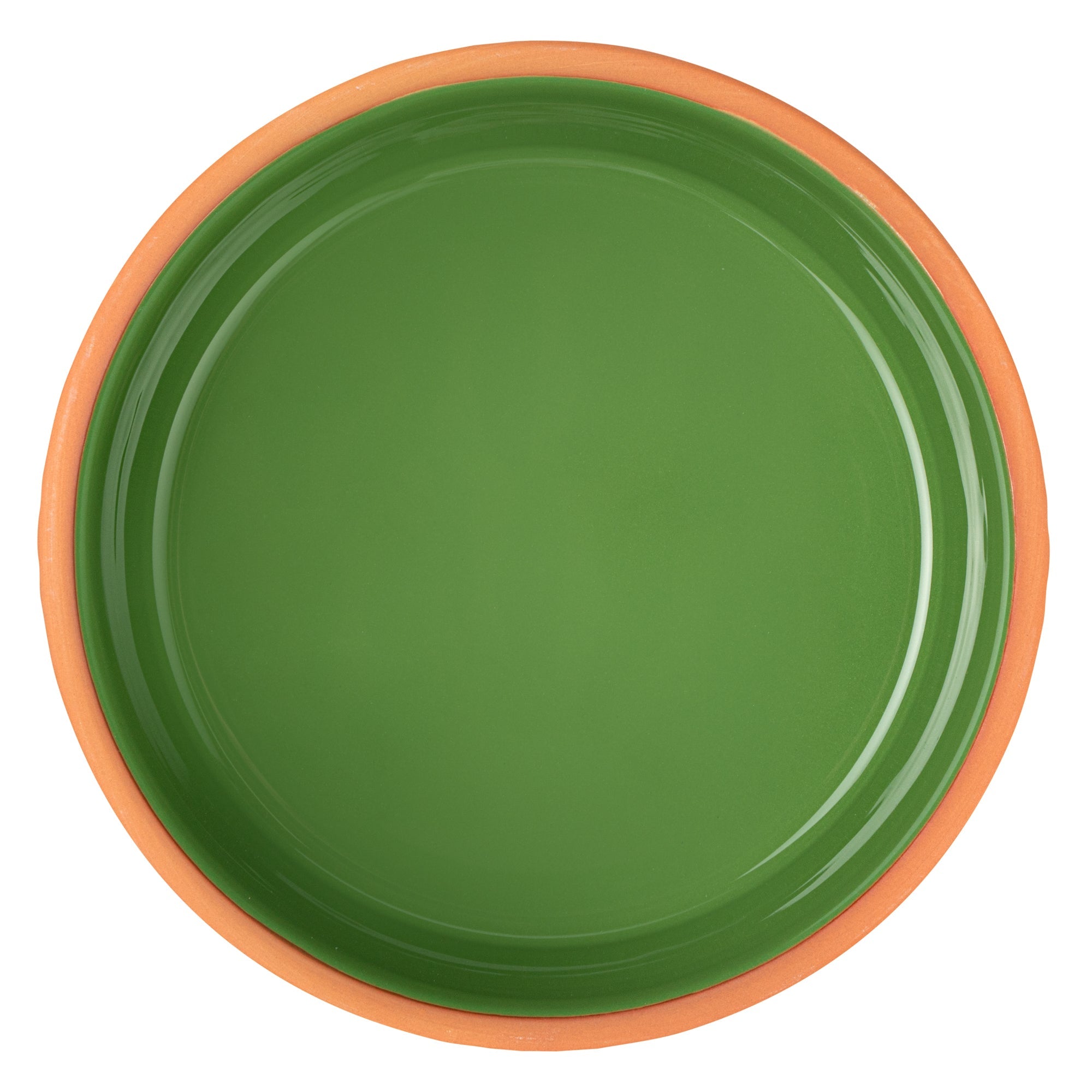 Terra Tek 68 oz Terracotta Cazuela Bowl - Green Glazed Interior, Oven-Safe, Microwave-Safe - 7 1/2'' x 7 1/2'' x 4'' - 2 count box