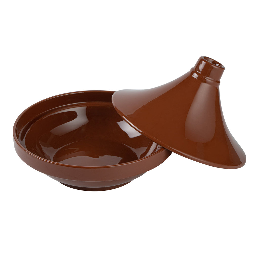 Terra Tek 26 oz Terracotta Tagine Pot - Glazed Interior, Oven-Safe, Microwave-Safe - 9'' x 9'' x 6 1/2'' - 1 count box